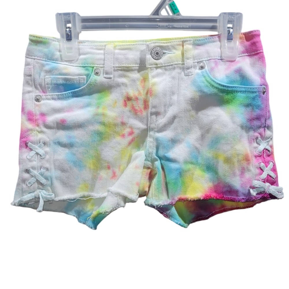 Levi's shorty short Tie-dye jean shorts Size 8 reg